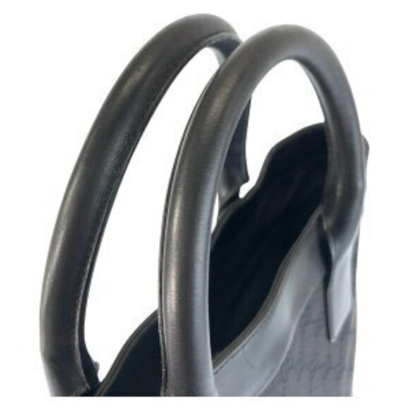 GUCCI black GG canvas leather tote bag shoulder - Picture 8 of 10